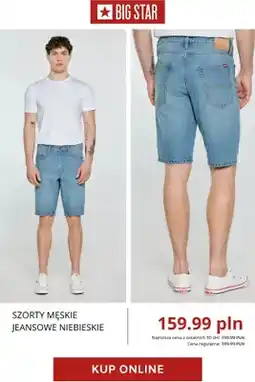 Big Star Szorty męskie jeansowe niebieskie Big Star oferta