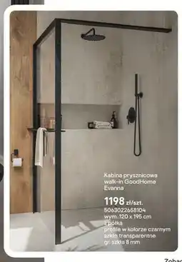 Castorama Kabina prysznicowa walk-in GoodHome Evanna oferta