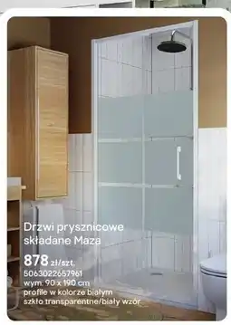 Castorama Drzwi prysznicowe składane Maza 90x190 cm oferta
