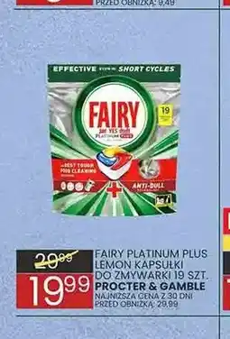 Wafelek Kapsułki do zmywarki Fairy Platinum Plus Lemon oferta