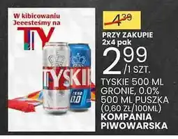 Wafelek Piwo bezalkoholowe Tyskie 0,0% oferta