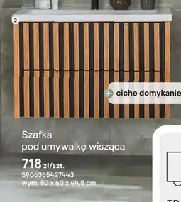 Castorama Szafka pod umywalkę wisząca Defra Line dąb oferta
