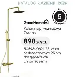 Castorama Kolumna prysznicowa GoodHome Owens złota oferta