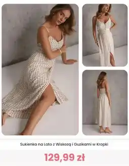 Renee Sukienka na lato z wiskozą i guzikami w kropki Renee oferta