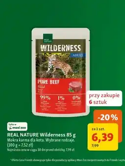 Maxi Zoo Mokra karma dla kota Real Nature Wilderness Pure Beef oferta