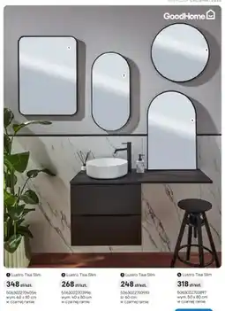 Castorama Lustro GoodHome Tisa Slim 60x80 cm w czarnej ramie oferta