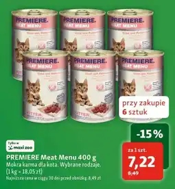 Maxi Zoo Mokra karma dla kota PREMIERE Meat Menu Adult Rind mit Putenherzen oferta