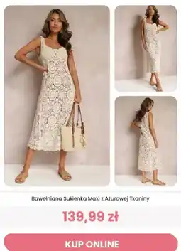Renee Sukienka bawełniana maxi z ażurowej tkaniny Renee oferta