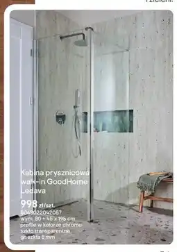 Castorama Kabina prysznicowa walk-in GoodHome Ledava oferta