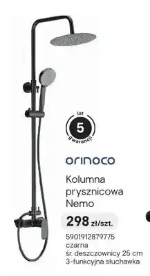 Castorama Kolumna prysznicowa Orinoco Nemo czarna oferta