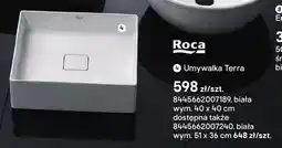 Castorama Umywalka nablatowa Roca Terra biała 51x36 cm oferta