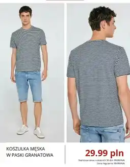 Big Star Koszulka męska w paski granatowa Big Star oferta