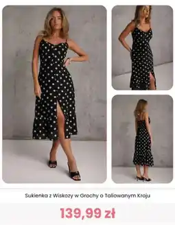 Renee Sukienka z wiskozy w grochy o taliowanym kroju Renee oferta