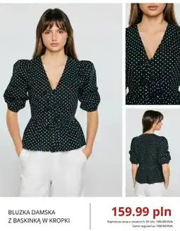 Big Star Bluzka damska z baskinką w kropki Big Star oferta