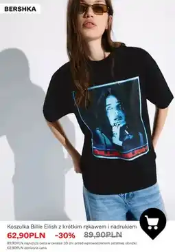 Bershka Koszulka Bershka Billie Eilish z krótkim rękawem i nadrukiem oferta