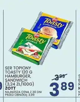 Wafelek Ser topiony Toasty Hamburger Zott oferta