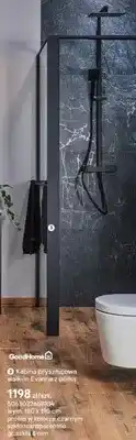 Castorama Kabina prysznicowa walk-in GoodHome Evanna z półką oferta