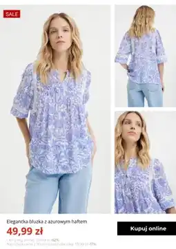 Greenpoint Bluzka elegancka z ażurowym haftem Greenpoint oferta