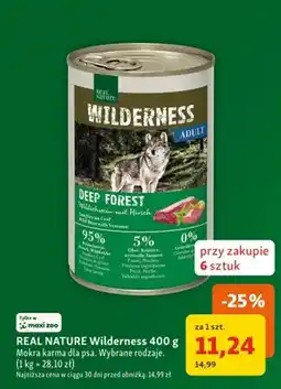 Maxi Zoo Mokra karma dla psa Real Nature Wilderness Deep Forest oferta