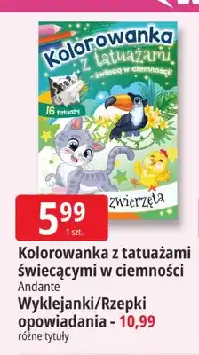 E.Leclerc Kolorowanka z tatuażami świecącymi w ciemności Andante oferta