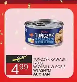 Wafelek Tuńczyk kawałki w oleju Auchan oferta