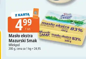 E.Leclerc Masło ekstra Mazurski Smak Mlekpol oferta