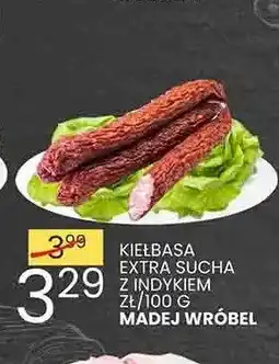 Wafelek Kiełbasa Extra Sucha z Indykiem Madej Wróbel oferta