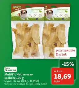 Maxi Zoo Gryzaki dla psa uszy królicze MultiFit Native oferta