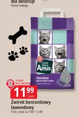 E.Leclerc Żwirek bentonitowy lawendowy Amis oferta