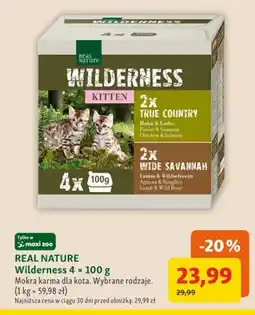 Maxi Zoo Mokra karma dla kota REAL NATURE Wilderness 4-pak oferta