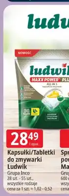 E.Leclerc Kapsułki do zmywarki Ludwik Maxx Power Plus 28 szt oferta