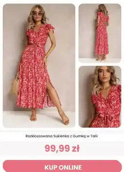 Renee Sukienka rozkloszowana z gumką w talii Renee oferta