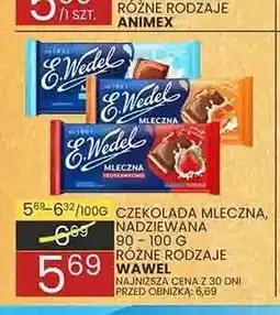 Wafelek Czekolada mleczna nadziewana E.Wedel oferta