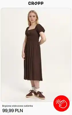 Cropp Sukienka wiskozowa Cropp brązowa oferta