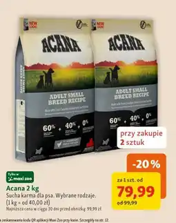 Maxi Zoo Sucha karma dla psa Acana Adult Small Breed Recipe oferta