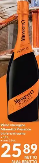 Wino musujące Mionetto Prosecco białe wytrawne