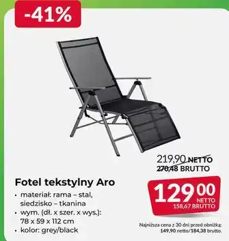 Fotel tekstylny Aro