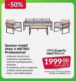 Makro Zestaw mebli ogrodowych Ateo 4 METRO Professional oferta
