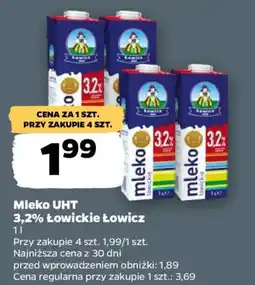 Netto Mleko UHT 3,2% Łowickie Łowicz oferta