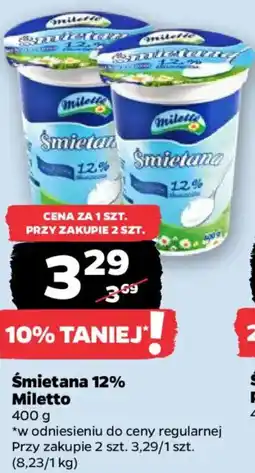Netto Śmietana 12% Miletto oferta