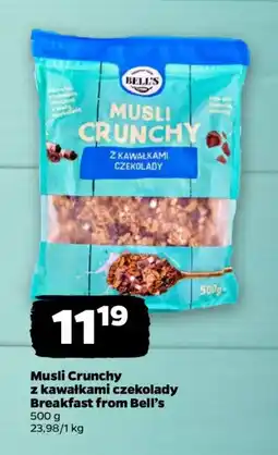 Netto Musli Crunchy z kawałkami czekolady Breakfast from Bell's oferta