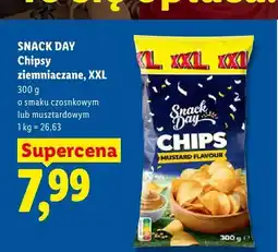 Lidl Chipsy ziemniaczane XXL o smaku czosnkowym Snack Day oferta