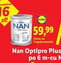 Lidl Mleko modyfikowane NAN Optipro Plus HMO 2 po 6 m-cu oferta
