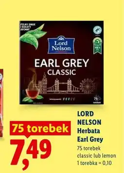 Lidl Herbata Earl Grey Lord Nelson classic oferta