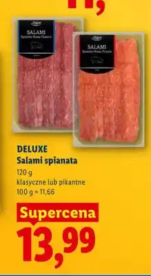 Lidl Salami spianata pikantne Deluxe oferta