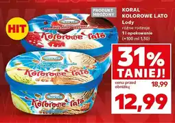 Kaufland Lody śmietankowo-truskawkowo-czekoladowe Koral Kolorowe Lato oferta