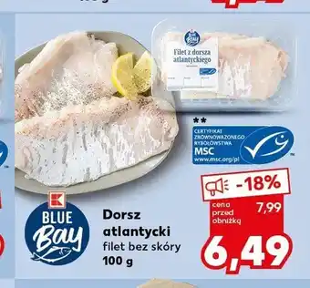 Kaufland Dorsz atlantycki filet bez skóry Blue Bay oferta