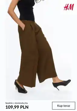 H&M Spodnie z domieszką lnu H&M oferta