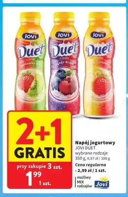 Napój jogurtowy Jovi Duet o smaku melon-truskawka