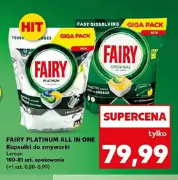 Kaufland Kapsułki do zmywarki Fairy Platinum All in One Lemon oferta